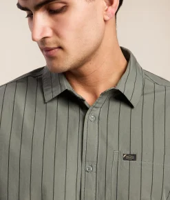 Tops | RVCA Dayshift Workwear Shirt Sage Leaf