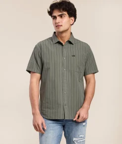 Tops | RVCA Dayshift Workwear Shirt Sage Leaf