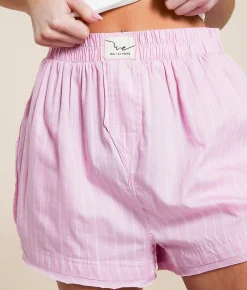 Bottoms|Shorts | Free People Day To Day Boxer Short Pink Combo