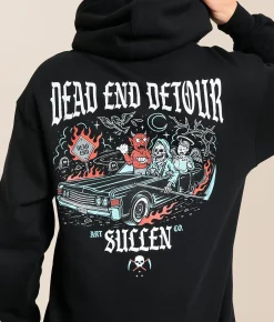 Sullen Dead End Detour Hooded Sweatshirt Jet Black Outlet