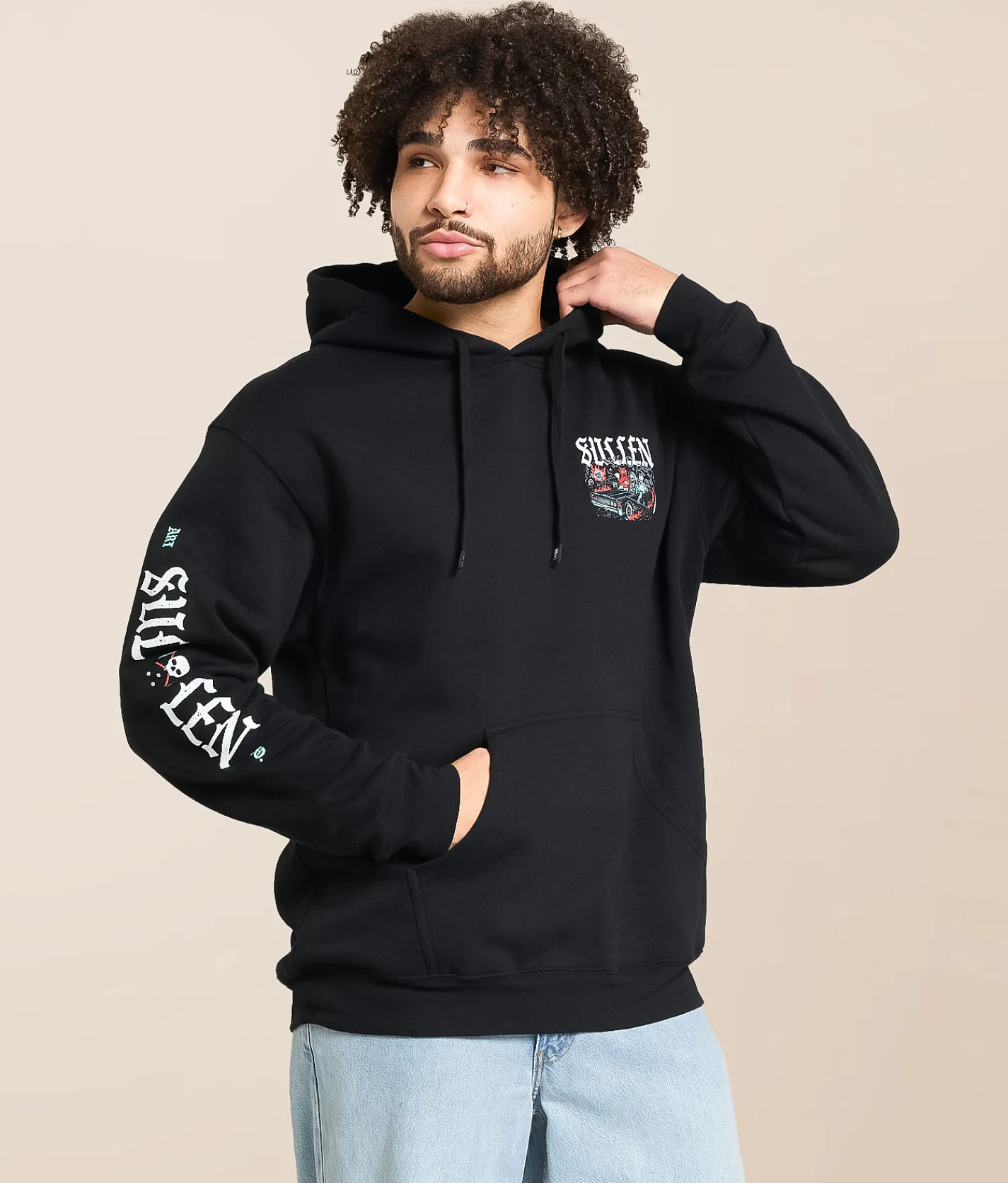 Sullen Dead End Detour Hooded Sweatshirt Jet Black Outlet