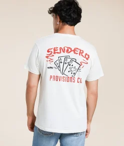 Sendero Provisions Co. Dead Man's Hand T-Shirt Vintage White New