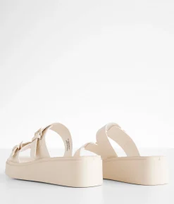Shoes | Soda Deals Double Buckle Platform Sandal Ivory