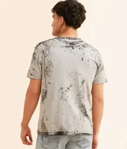 Graphic T-Shirts | Affliction Death Trial Reversible T-Shirt Silver Lava Wash