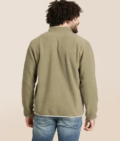 Tops | Hurley Debossed Blocked Quarter Snap Pullover Army