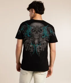 Affliction December Horizon T-Shirt Black New