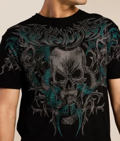 Affliction December Horizon T-Shirt Black New