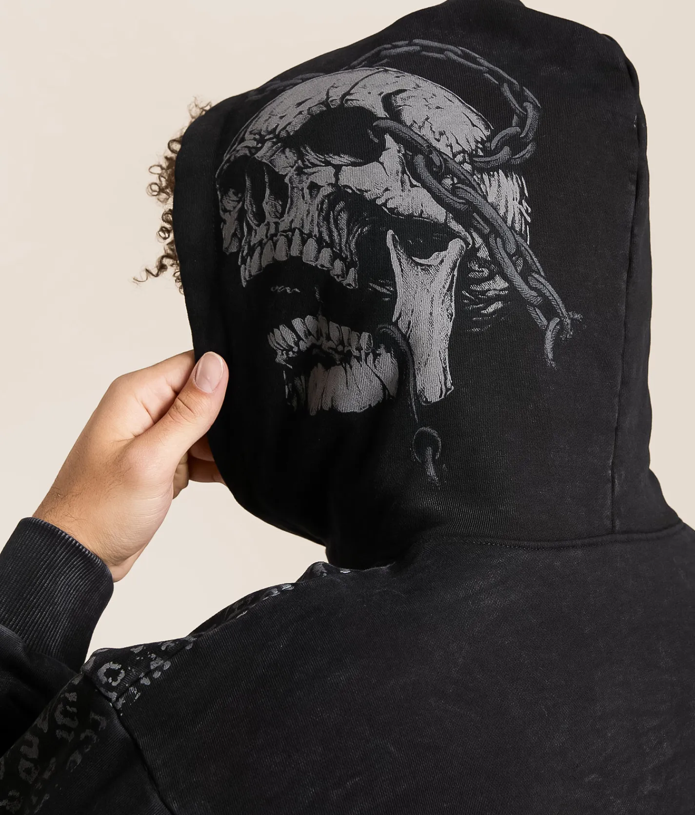 Affliction Decimation Hooded Sweatshirt Black Lava Wash Best