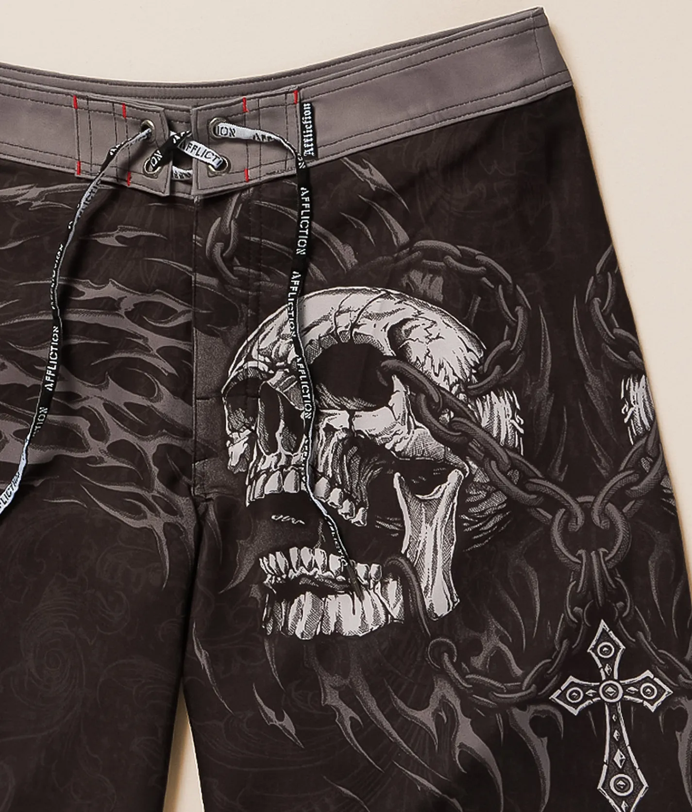 Affliction Decimation Stretch Boardshort Black Discount