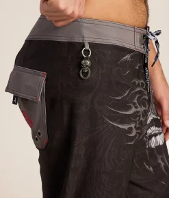 Affliction Decimation Stretch Boardshort Black Discount