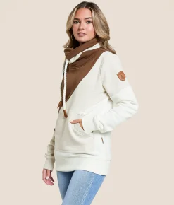 Wanakome Deena Cowl Neck Pullover Heather Oatmeal Mix Sale