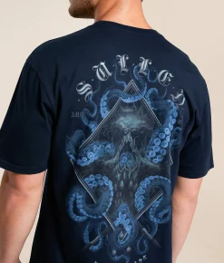 Tops|Graphic T-Shirts | Sullen Deep Blue T-Shirt Obsidian