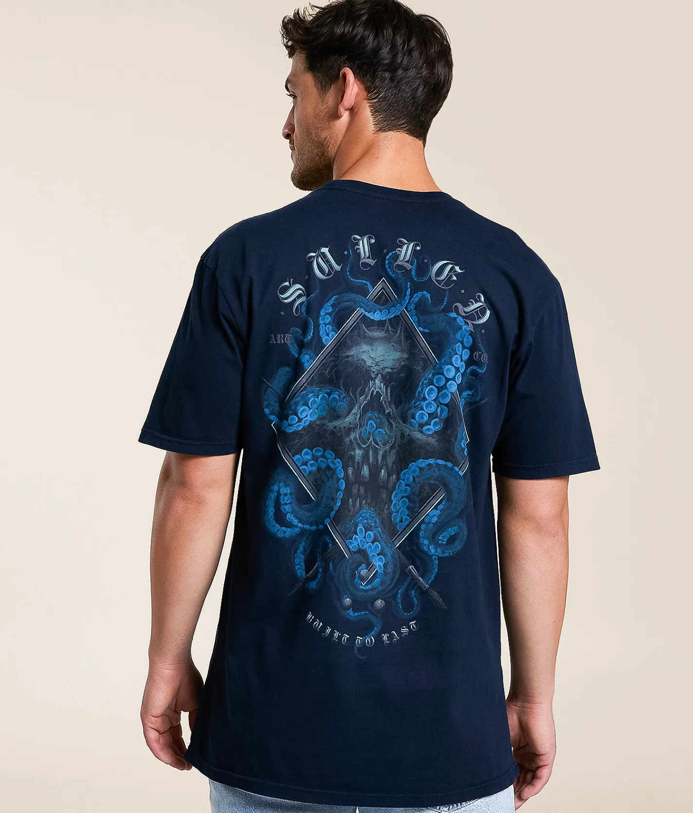 Tops|Graphic T-Shirts | Sullen Deep Blue T-Shirt Obsidian