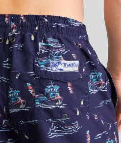 Bottoms|Swimwear | Trunks Surf & Swim Co. Deep Sea Charter Swim Trunks Marine