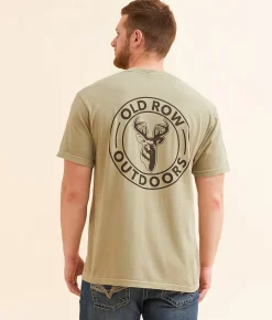 Graphic T-Shirts | Old Row Deer Circle T-Shirt Khaki