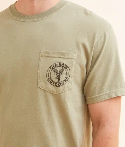 Graphic T-Shirts | Old Row Deer Circle T-Shirt Khaki