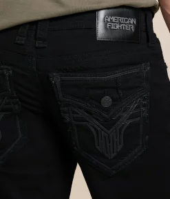 Bottoms|Jeans | American Fighter Defender Straight Stretch Jean Black Rinse
