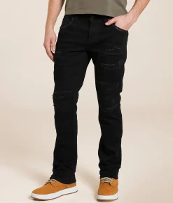 Bottoms|Jeans | American Fighter Defender Straight Stretch Jean Black Rinse