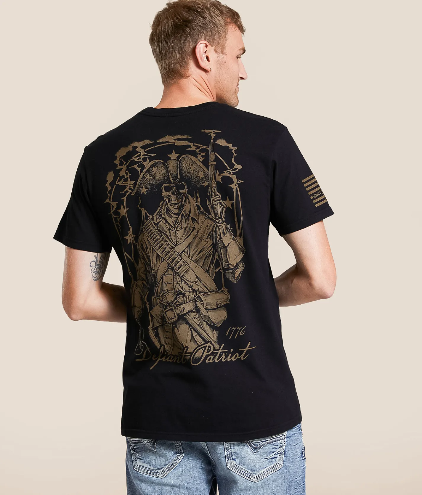 Howitzer Defiant Patriot T-Shirt Black New