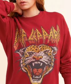 Goodie Two Sleeves Def Leppard Band Pullover Chili Pepper TCX Best