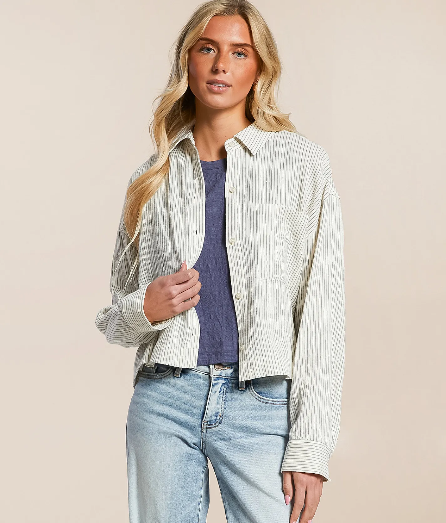 Z Supply Del Mar Striped Shirt Natural Best