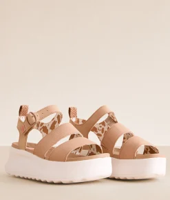 HEYDUDE™ Delray Buckle Classic Platform Sandal Tan