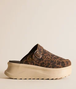 Shoes | HEYDUDE™ Delray Leopard Print Clog Brown Leopard
