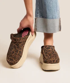 Shoes | HEYDUDE™ Delray Leopard Print Clog Brown Leopard