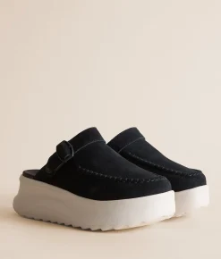 Shoes | HEYDUDE™ Delray Suede Clog Black Egret