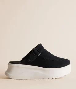 Shoes | HEYDUDE™ Delray Suede Clog Black Egret