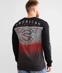 American Fighter Del Rio T-Shirt Black Heather Grey Discount