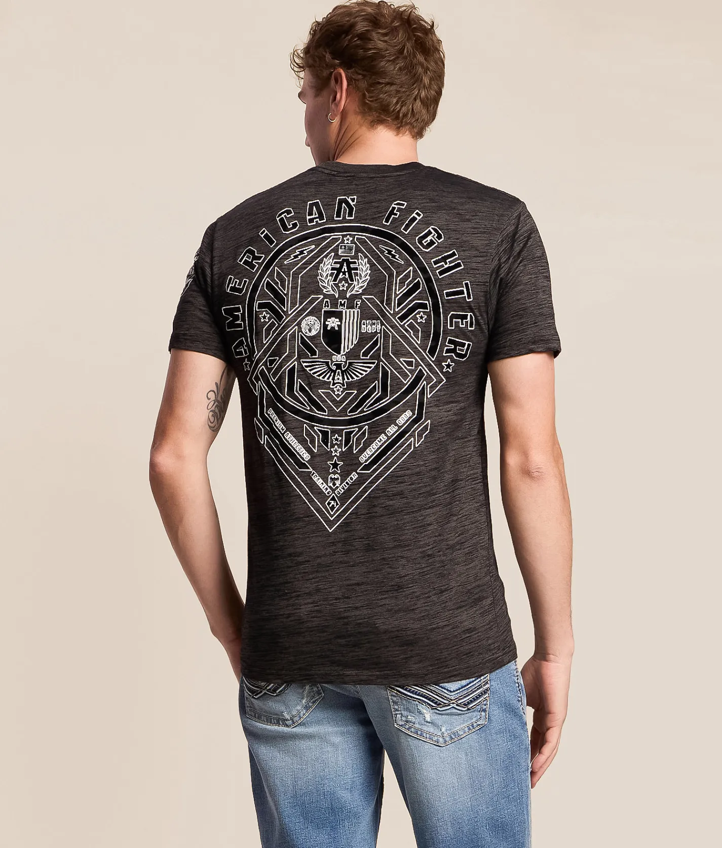 Tops|Graphic T-Shirts | American Fighter Deltona T-Shirt Black Mass