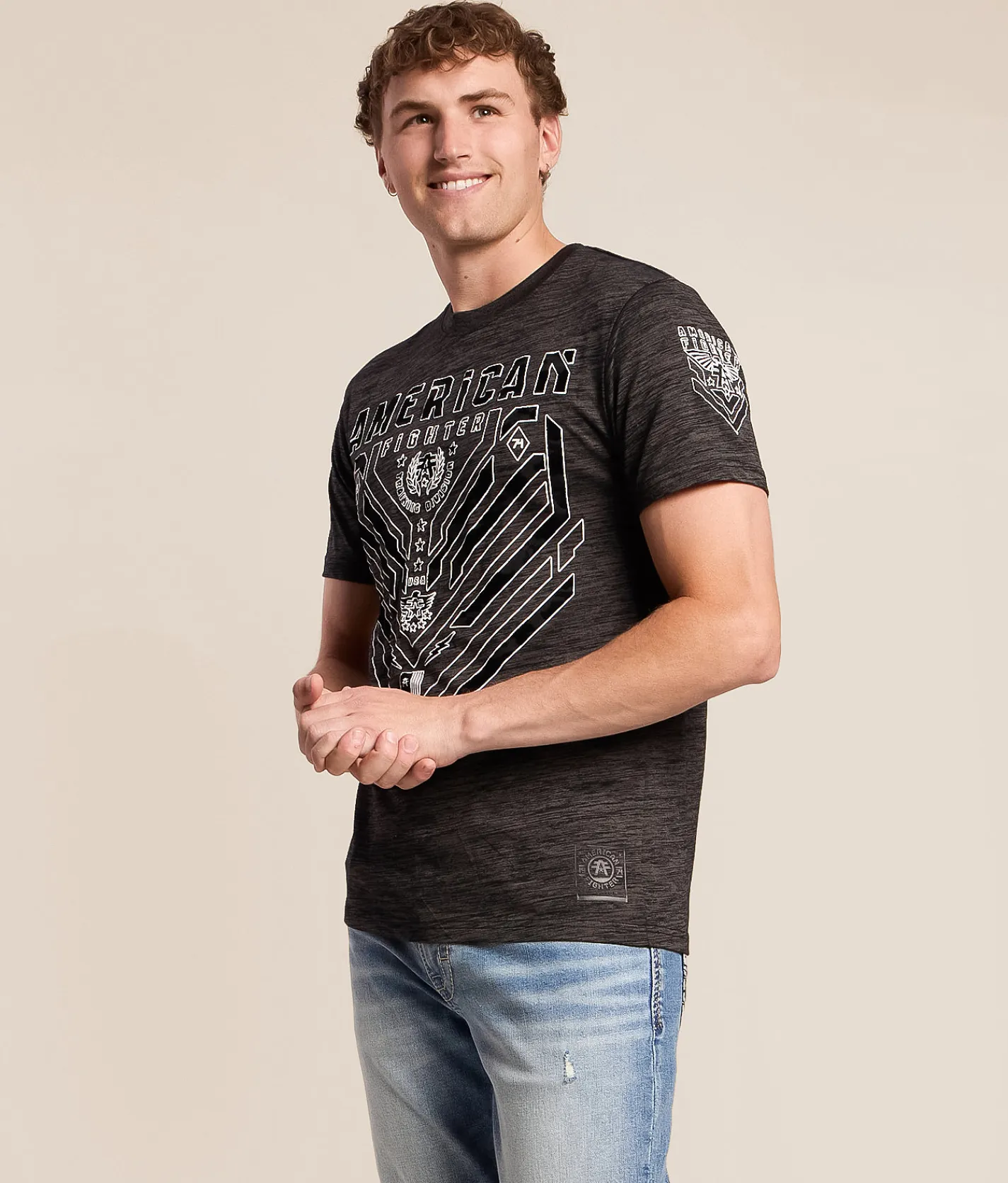 Tops|Graphic T-Shirts | American Fighter Deltona T-Shirt Black Mass