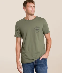 Ariat Deluxe Woodish Shield T-Shirt Surplus Green New