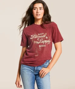 Tops | Ariat Denim & Supply T-Shirt Cabernet
