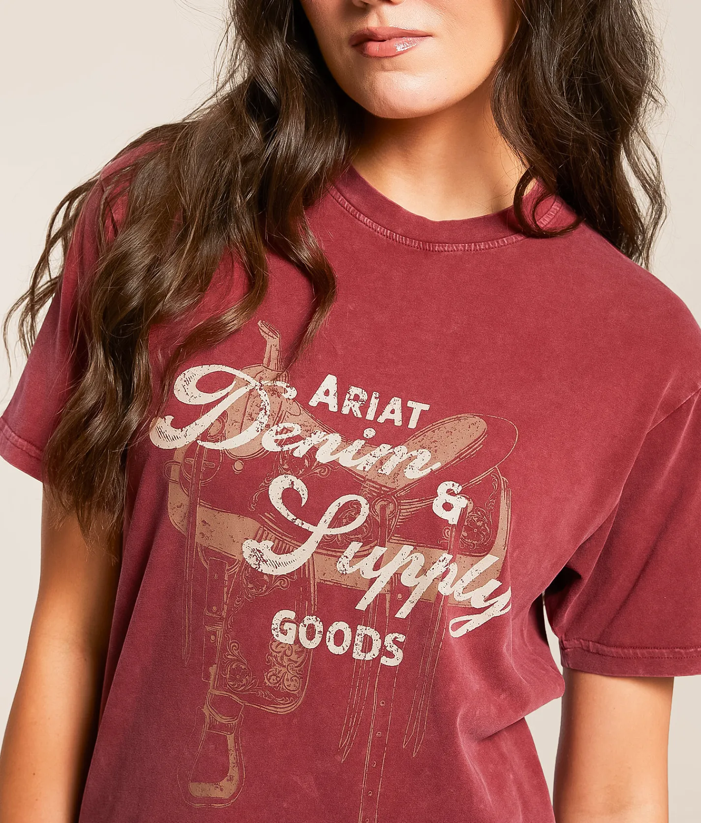 Tops | Ariat Denim & Supply T-Shirt Cabernet