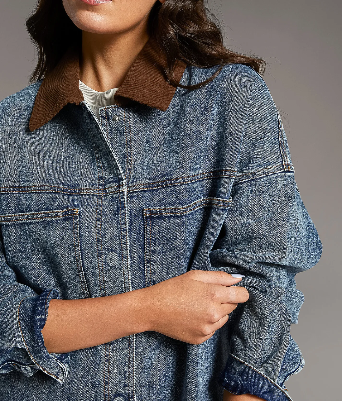 BKE Denim Barn Stretch Jacket Blue Hot