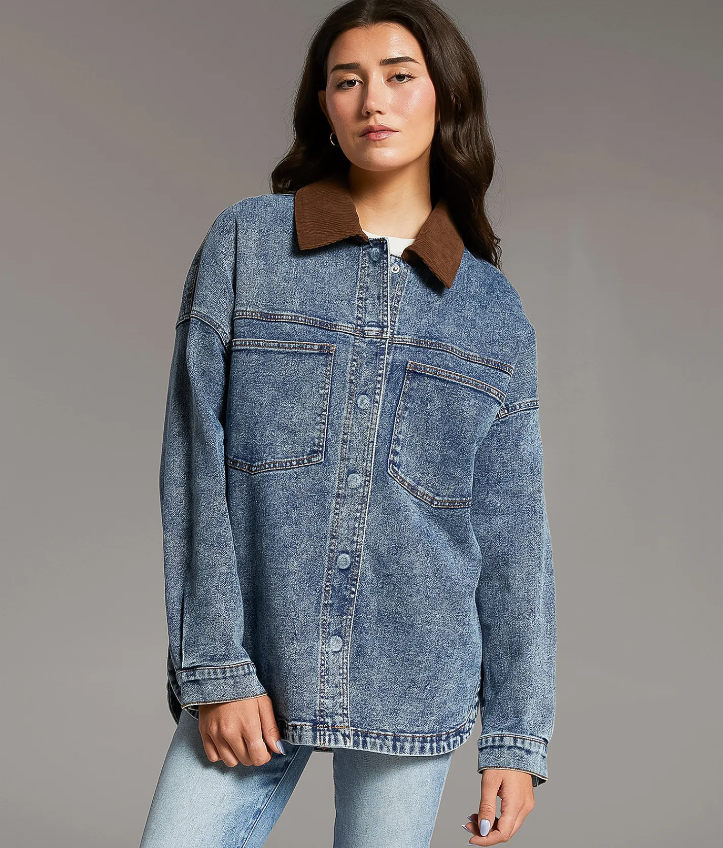 BKE Denim Barn Stretch Jacket Blue Hot