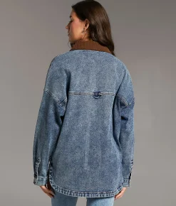 BKE Denim Barn Stretch Jacket Blue Hot