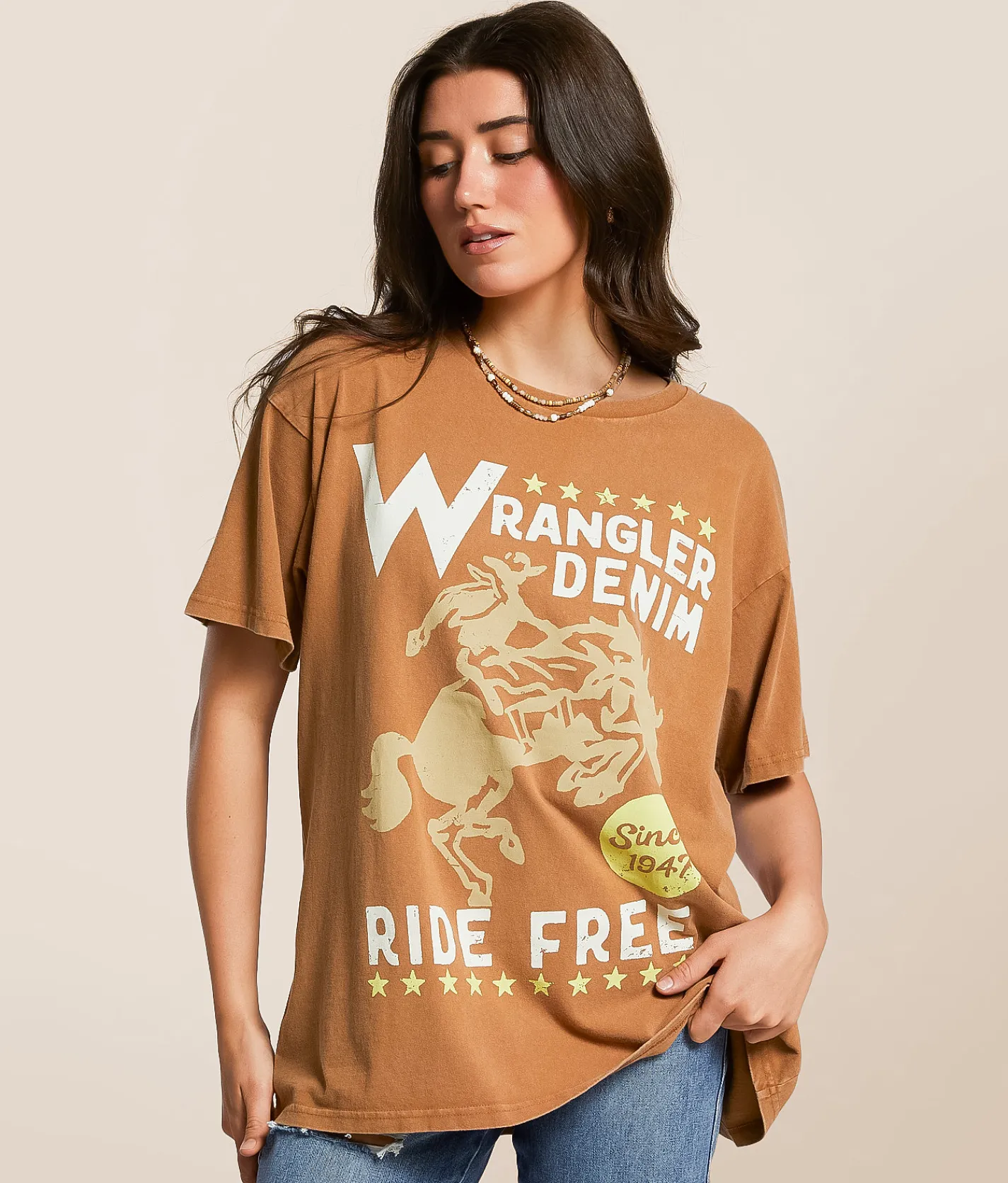Tops | Wrangler® Denim Girlfriend T-Shirt Argon Oil