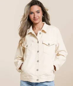 HIDDEN Denim Stretch Jacket Cream Hot