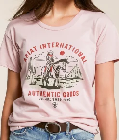 Ariat Desert Rider T-Shirt Dusty Pink Discount
