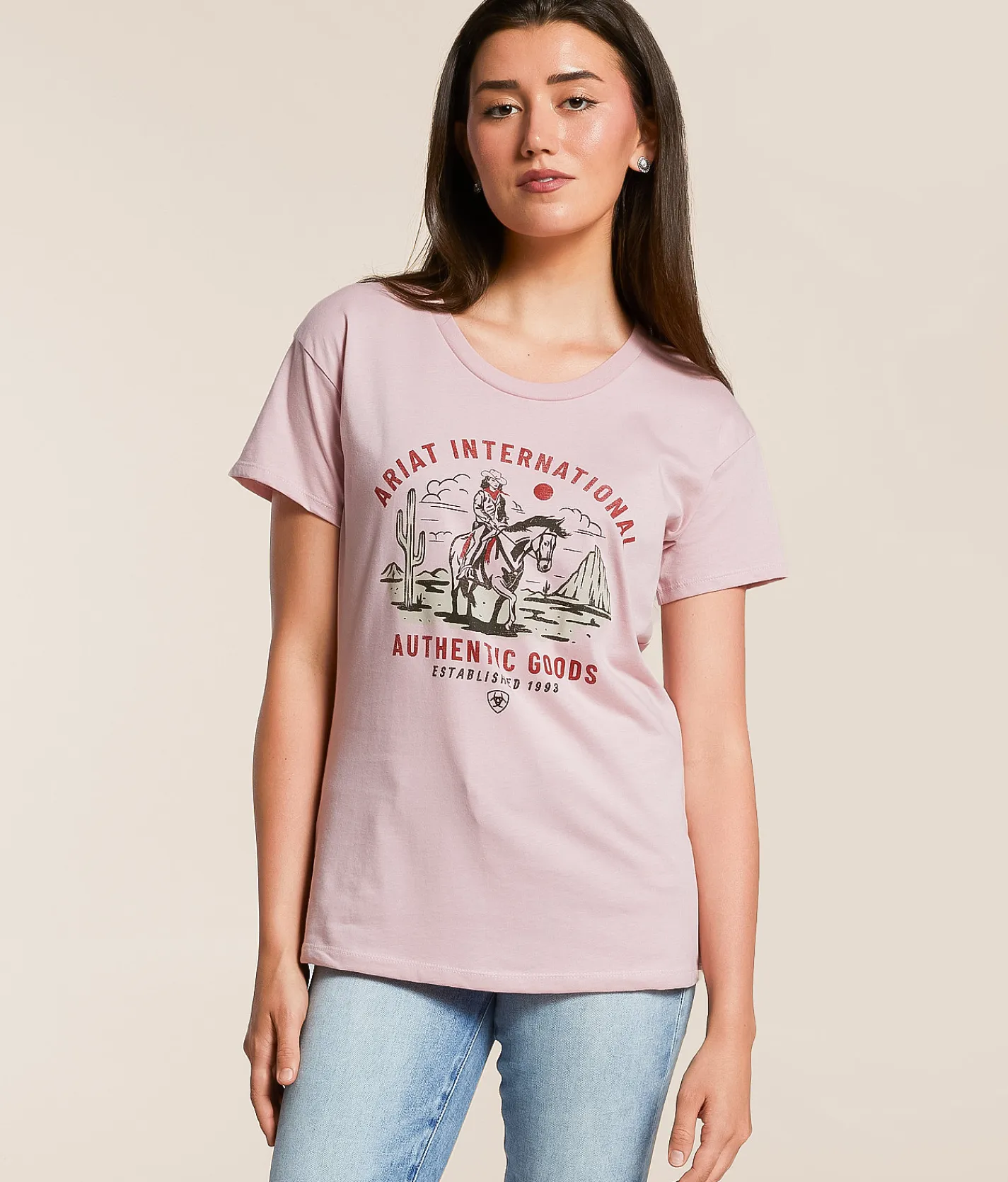 Ariat Desert Rider T-Shirt Dusty Pink Discount