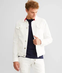 Coats & Jackets | Smuggler's Moon Destructed Denim Stretch Jacket White