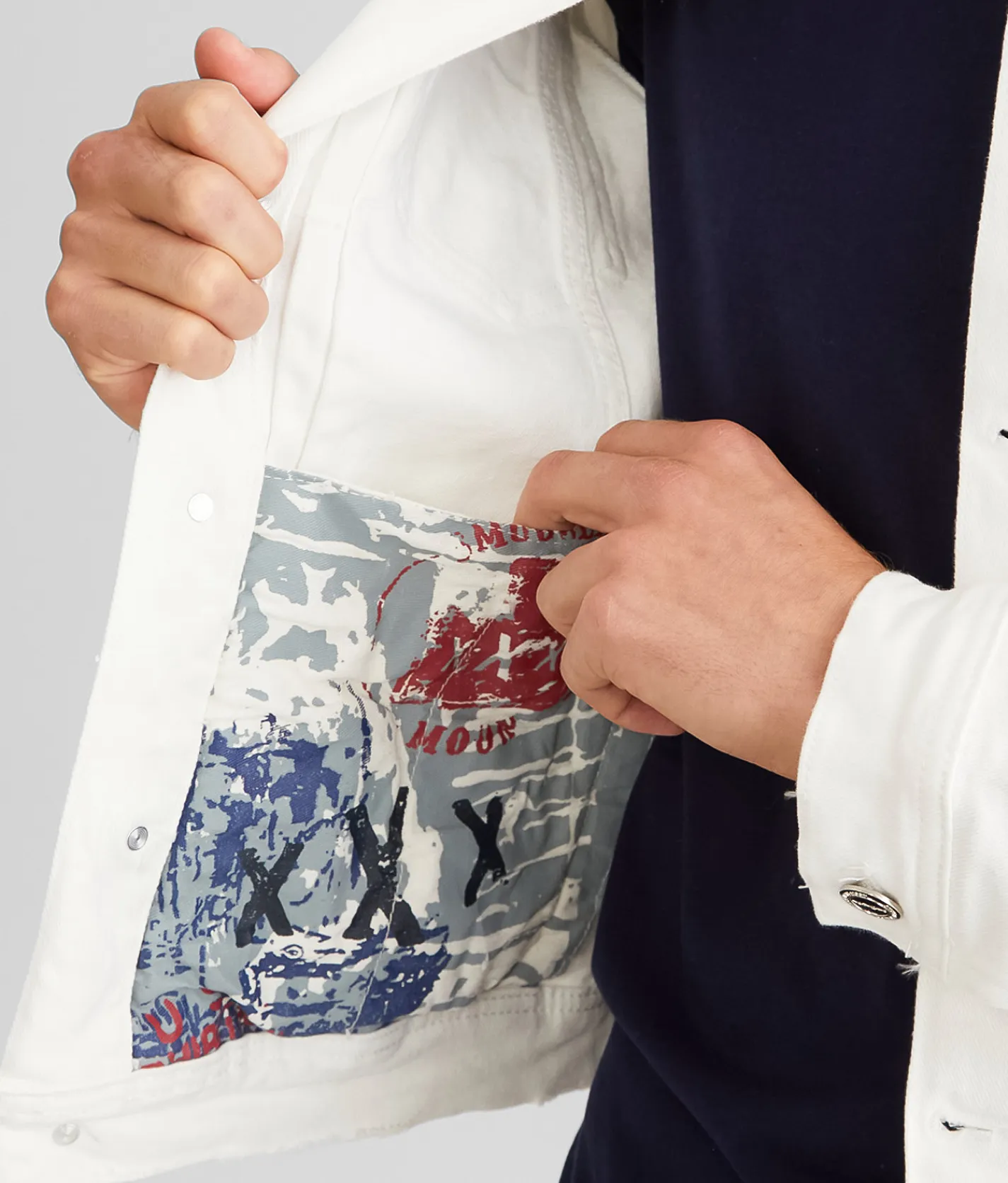 Coats & Jackets | Smuggler's Moon Destructed Denim Stretch Jacket White