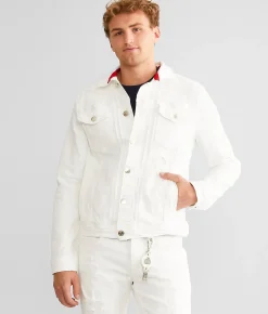 Coats & Jackets | Smuggler's Moon Destructed Denim Stretch Jacket White