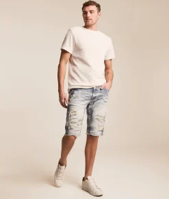 Smoke Rise® Destructed Stretch Short Farley Blue Clearance