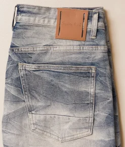 Smoke Rise® Destructed Stretch Short Farley Blue Clearance