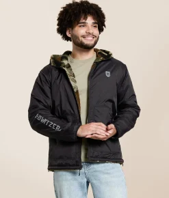 Tops|Coats & Jackets | Howitzer Detonate Reversible Hooded Jacket Black