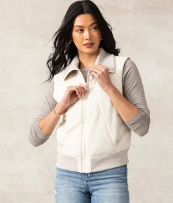 Tops|Coats & Jackets | Buckle Black Devon Puffer Vest Stone